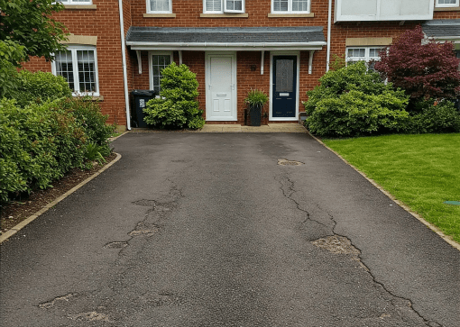 Driveway with potholes image